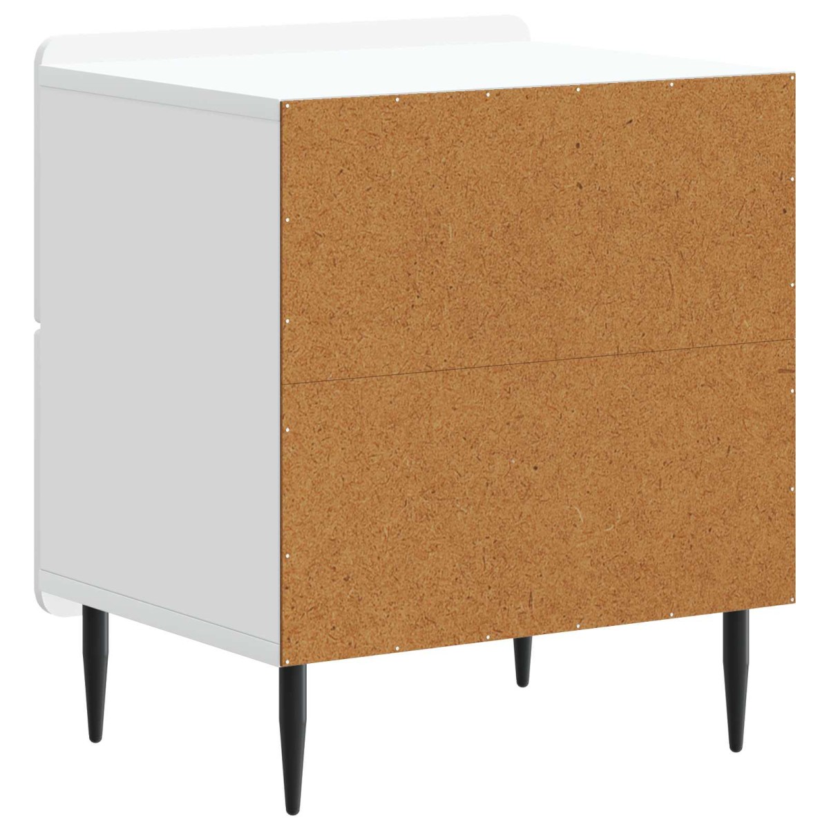 vidaXL Κομοδίνο 2 τεμ. Λευκό 43 x 34,5 x 49,5 εκ Επεξεργασμένο Ξύλο