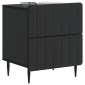vidaXL Κομοδίνο Μαύρο 43 x 34,5 x 49,5 εκ Επεξεργασμένο Ξύλο