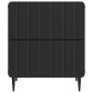 vidaXL Κομοδίνο Μαύρο 43 x 34,5 x 49,5 εκ Επεξεργασμένο Ξύλο