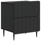 vidaXL Κομοδίνο Μαύρο 43 x 34,5 x 49,5 εκ Επεξεργασμένο Ξύλο