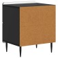 vidaXL Κομοδίνο 2 τεμ. Μαύρο 43 x 34,5 x 49,5 εκ Επεξεργασμένο Ξύλο