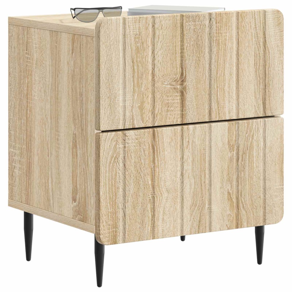vidaXL Κομοδίνο 2 τεμ. Sonoma Δρυς 43 x 34,5 x 49,5 εκ
