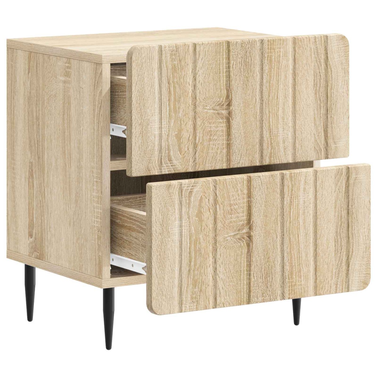 vidaXL Κομοδίνο 2 τεμ. Sonoma Δρυς 43 x 34,5 x 49,5 εκ