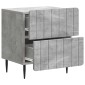 vidaXL Κομοδίνο 2 τεμ. Γκρι Σκυροδέματος 43 x 34,5 x 49,5 εκ