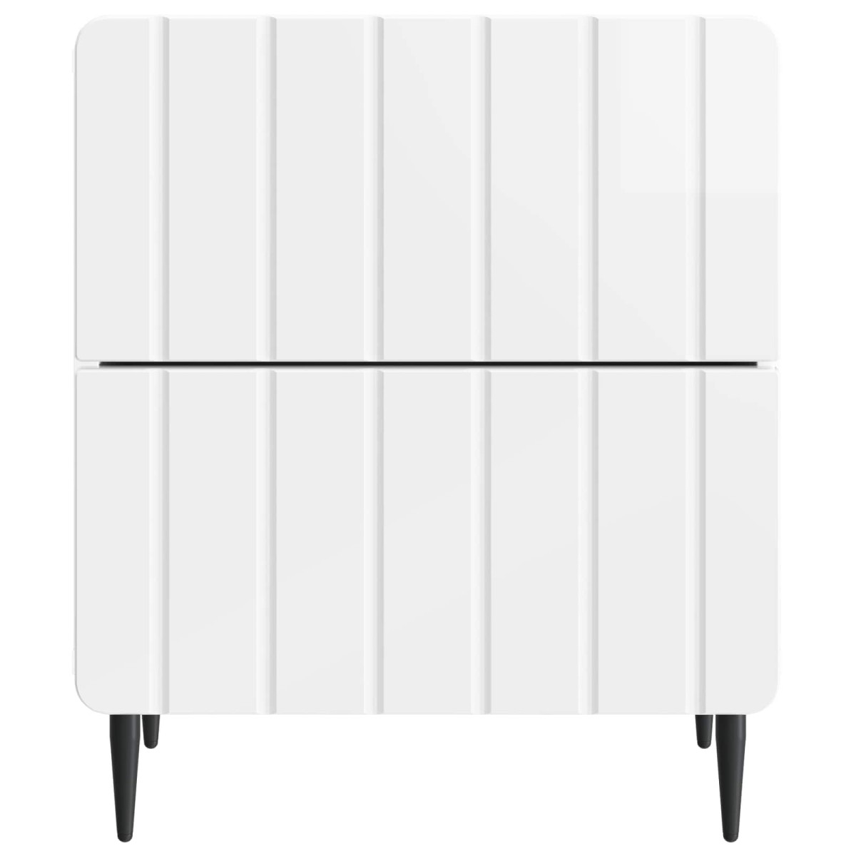 vidaXL Κομοδίνο Γυαλιστερό Λευκό 43 x 34,5 x 49,5 εκ