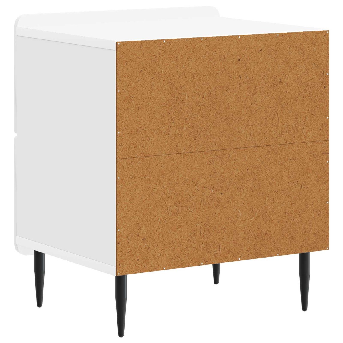vidaXL Κομοδίνο Γυαλιστερό Λευκό 43 x 34,5 x 49,5 εκ