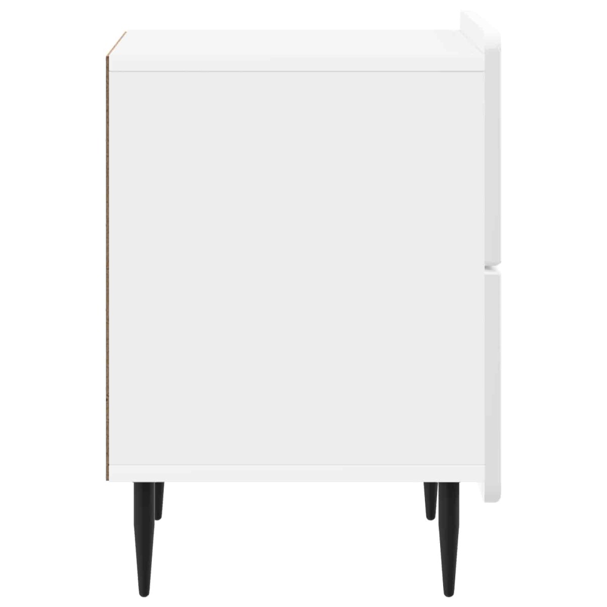 vidaXL Κομοδίνο 2 τεμ. Γυαλιστερό Λευκό 43 x 34,5 x 49,5 εκ