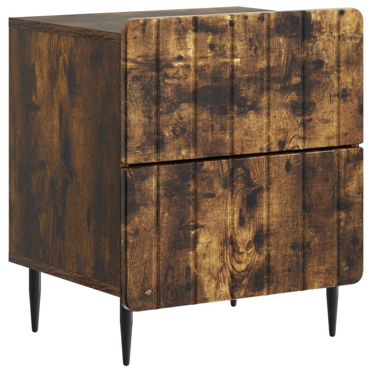 vidaXL Κομοδίνο Καπνισμένο Ξύλο Δρυός 43 x 34,5 x 49,5 εκ