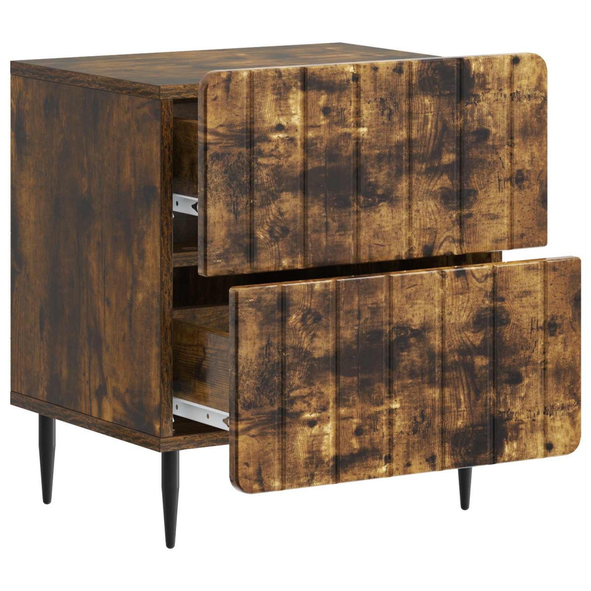 vidaXL Κομοδίνο Καπνισμένο Ξύλο Δρυός 43 x 34,5 x 49,5 εκ