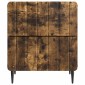 vidaXL Κομοδίνο Καπνισμένο Ξύλο Δρυός 43 x 34,5 x 49,5 εκ
