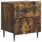 vidaXL Κομοδίνο 2 τεμ. Καπνισμένο Ξύλο Δρυός 43 x 34,5 x 49,5 εκ
