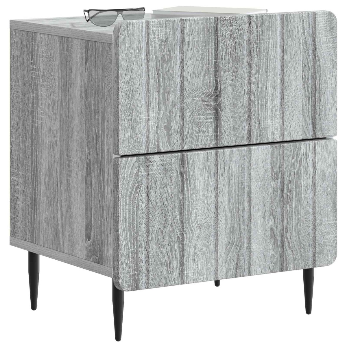 vidaXL Κομοδίνο Γκρι Sonoma 43 x 34,5 x 49,5 εκ Επεξεργασμένο Ξύλο