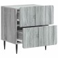 vidaXL Κομοδίνο Γκρι Sonoma 43 x 34,5 x 49,5 εκ Επεξεργασμένο Ξύλο