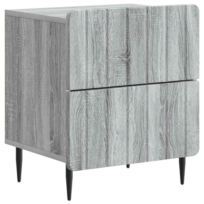 vidaXL Κομοδίνο Γκρι Sonoma 43 x 34,5 x 49,5 εκ Επεξεργασμένο Ξύλο