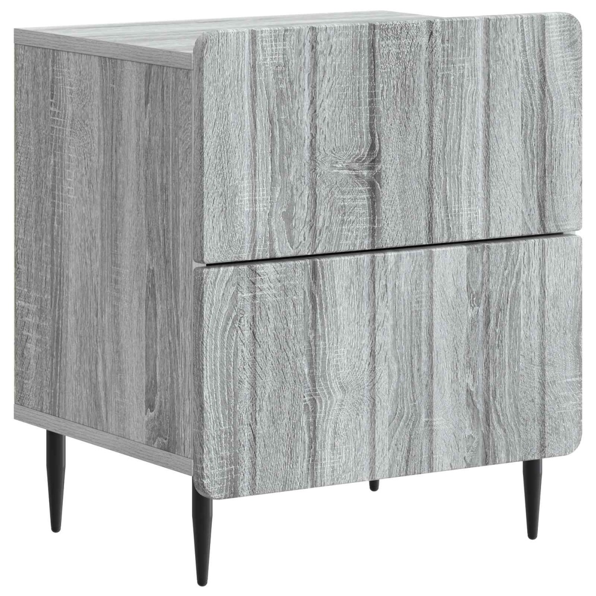 vidaXL Κομοδίνο 2 τεμ. Γκρι Sonoma 43 x 34,5 x 49,5 εκ
