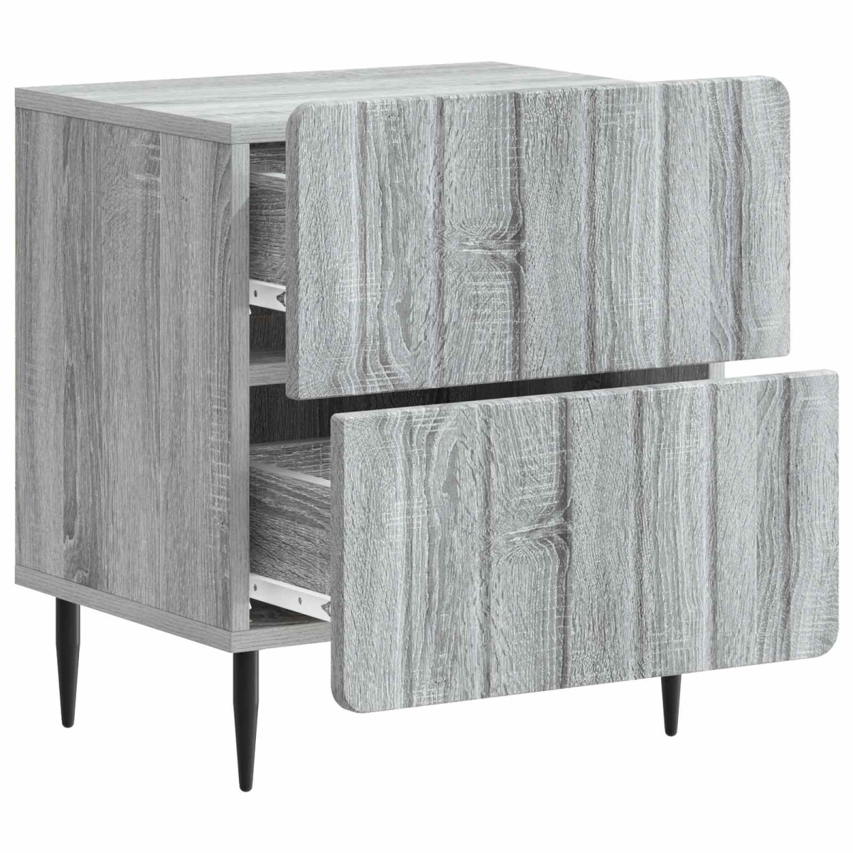 vidaXL Κομοδίνο 2 τεμ. Γκρι Sonoma 43 x 34,5 x 49,5 εκ
