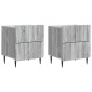 vidaXL Κομοδίνο 2 τεμ. Γκρι Sonoma 43 x 34,5 x 49,5 εκ