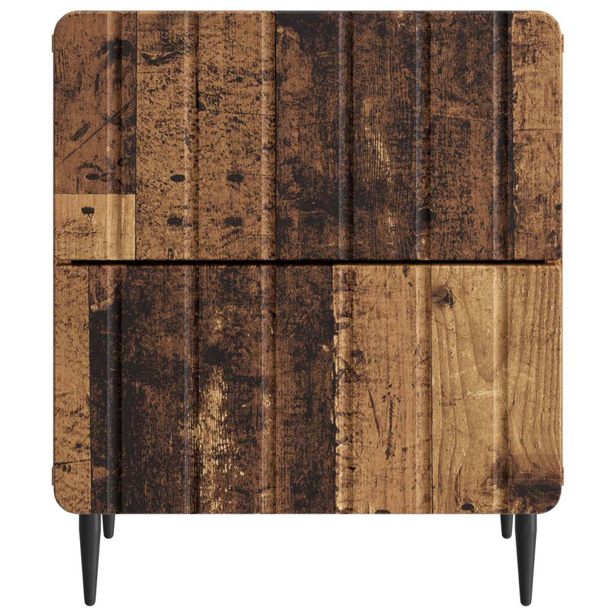 vidaXL Κομοδίνο 2 τεμ. Παλαιωμένο ξύλο 43 x 34,5 x 49,5 εκ
