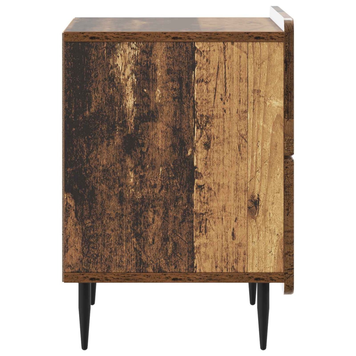 vidaXL Κομοδίνο 2 τεμ. Παλαιωμένο ξύλο 43 x 34,5 x 49,5 εκ
