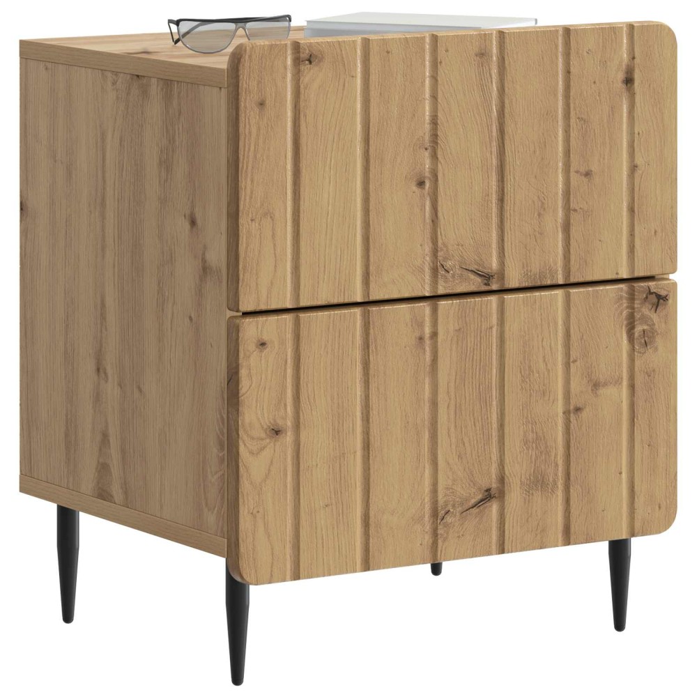 vidaXL Κομοδίνο 2 τεμ. Artisan Δρυς 43 x 34,5 x 49,5 εκ