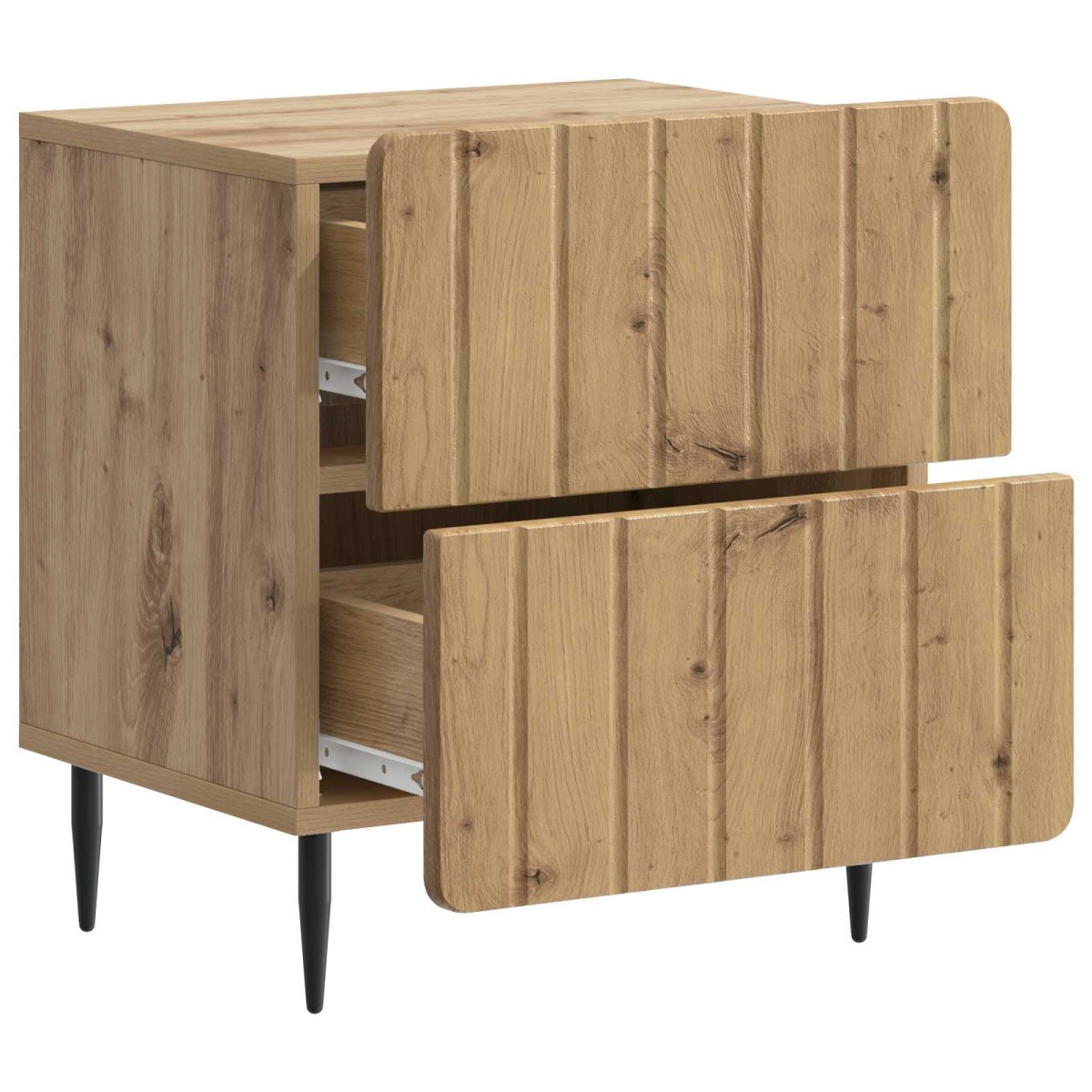 vidaXL Κομοδίνο 2 τεμ. Artisan Δρυς 43 x 34,5 x 49,5 εκ
