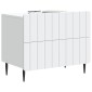 vidaXL Κομοδίνο Λευκό 62 x 34,5 x 49,5 εκ. Επεξεργασμένο Ξύλο