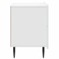 vidaXL Κομοδίνο Λευκό 62 x 34,5 x 49,5 εκ. Επεξεργασμένο Ξύλο