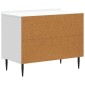 vidaXL Κομοδίνο Λευκό 62 x 34,5 x 49,5 εκ. Επεξεργασμένο Ξύλο