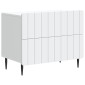 vidaXL Κομοδίνο Λευκό 62 x 34,5 x 49,5 εκ. Επεξεργασμένο Ξύλο