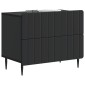 vidaXL Κομοδίνο Μαύρο 62 x 34,5 x 49,5 εκ. Επεξεργασμένο Ξύλο