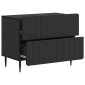 vidaXL Κομοδίνο Μαύρο 62 x 34,5 x 49,5 εκ. Επεξεργασμένο Ξύλο