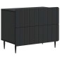 vidaXL Κομοδίνο Μαύρο 62 x 34,5 x 49,5 εκ. Επεξεργασμένο Ξύλο