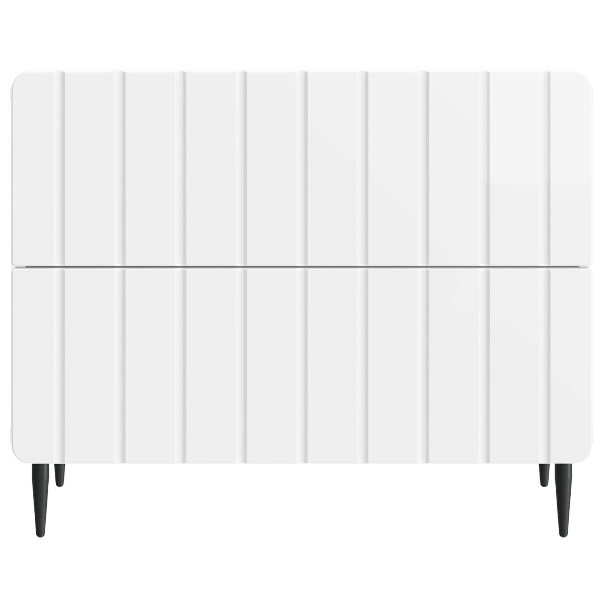 vidaXL Κομοδίνο Γυαλιστερό Λευκό 62 x 34,5 x 49,5 εκ.