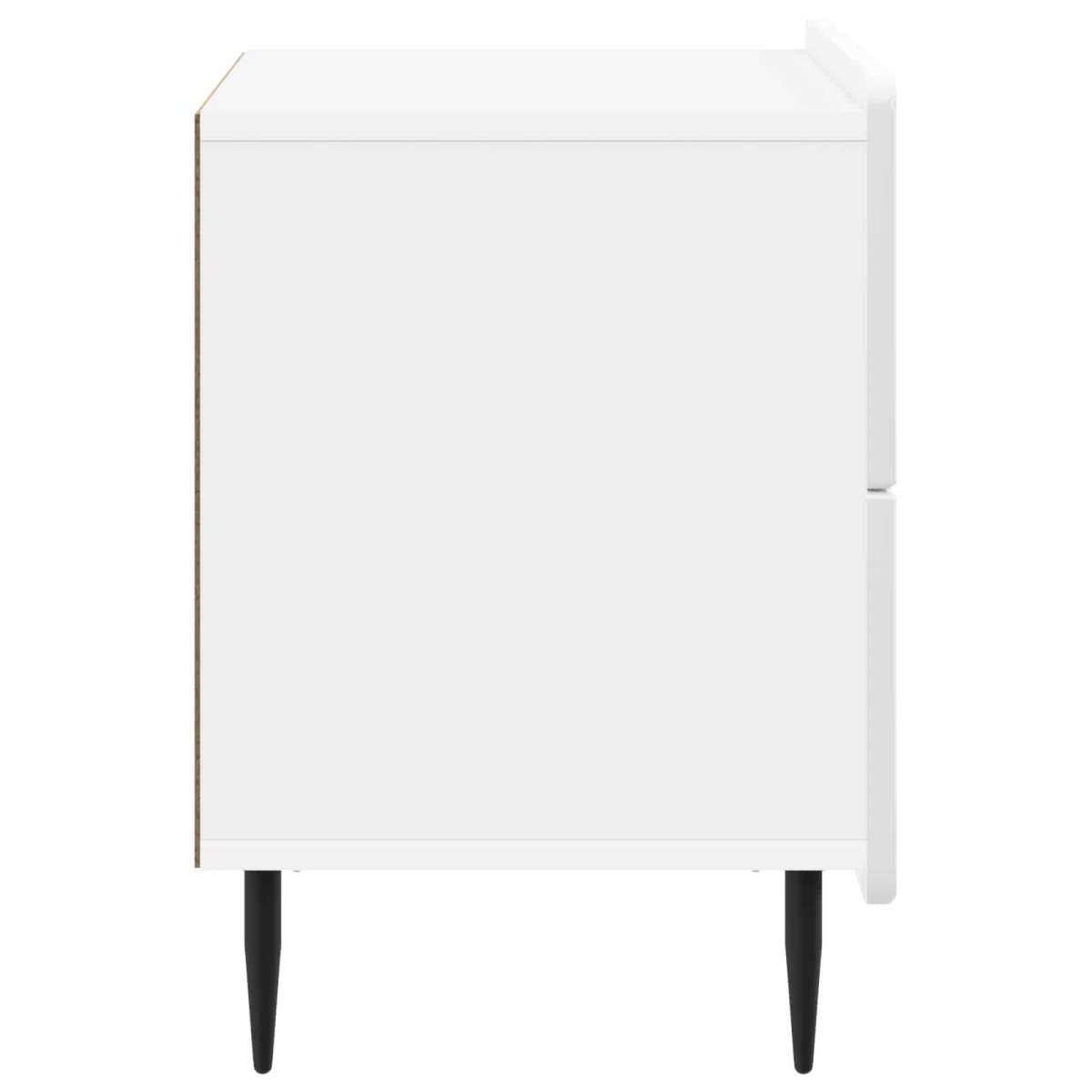 vidaXL Κομοδίνο Γυαλιστερό Λευκό 62 x 34,5 x 49,5 εκ.