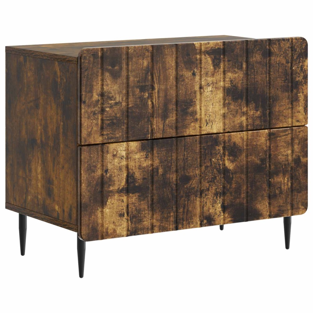 vidaXL Κομοδίνο Καπνισμένο Ξύλο Δρυός 62 x 34,5 x 49,5 εκ.