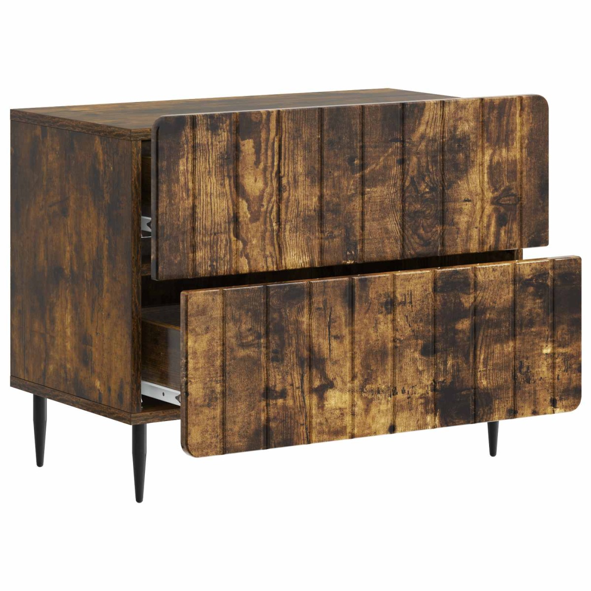 vidaXL Κομοδίνο Καπνισμένο Ξύλο Δρυός 62 x 34,5 x 49,5 εκ.