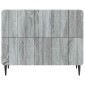 vidaXL Κομοδίνο Γκρι Sonoma 62 x 34,5 x 49,5 εκ. Επεξεργασμένο Ξύλο