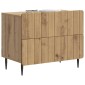 vidaXL Κομοδίνο Artisan Δρυς 62 x 34,5 x 49,5 εκ. Επεξεργασμένο Ξύλο