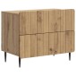 vidaXL Κομοδίνο Artisan Δρυς 62 x 34,5 x 49,5 εκ. Επεξεργασμένο Ξύλο