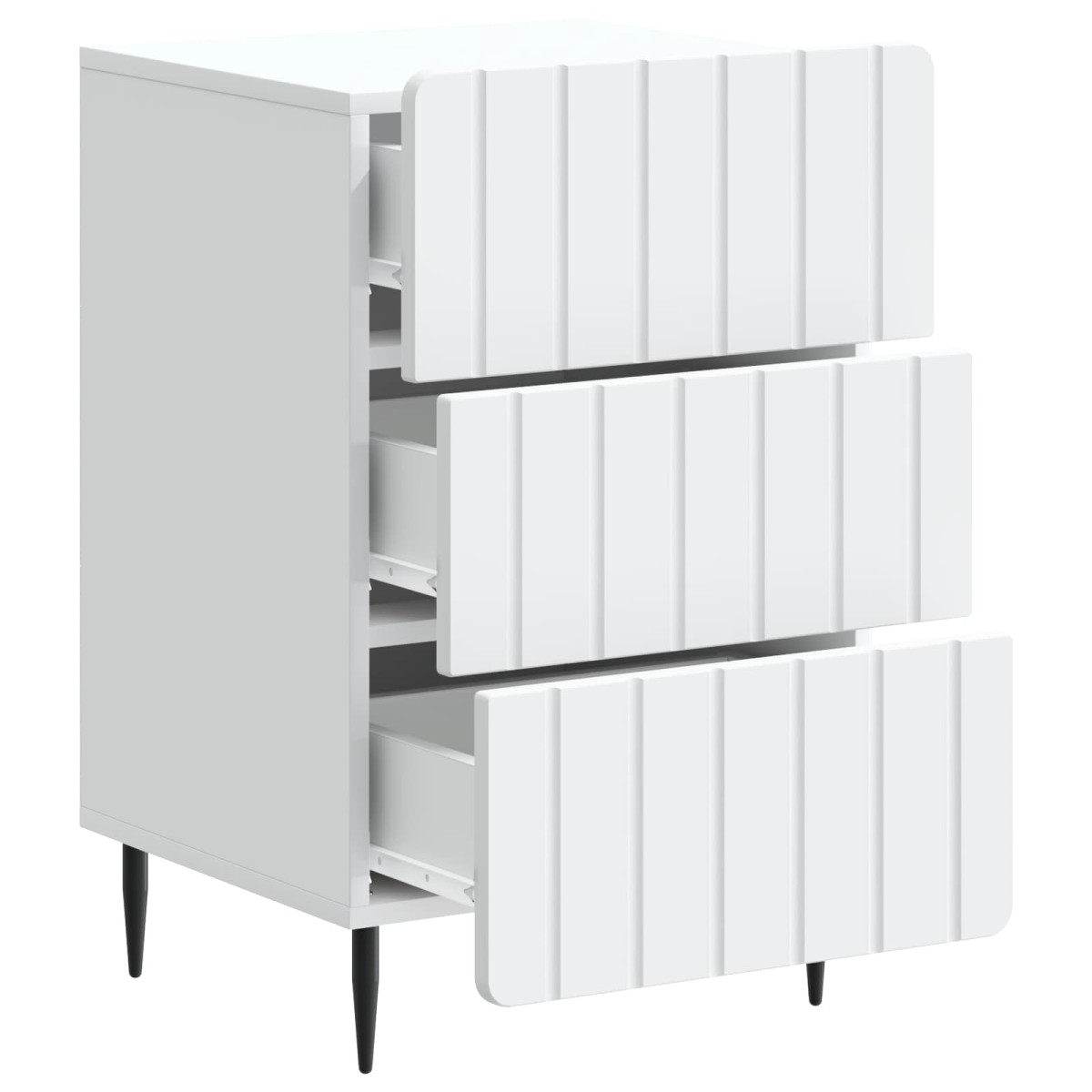 vidaXL Κομοδίνο με συρτάρι Λευκό 43x 41 x 68 εκ Επεξεργασμένο Ξύλο