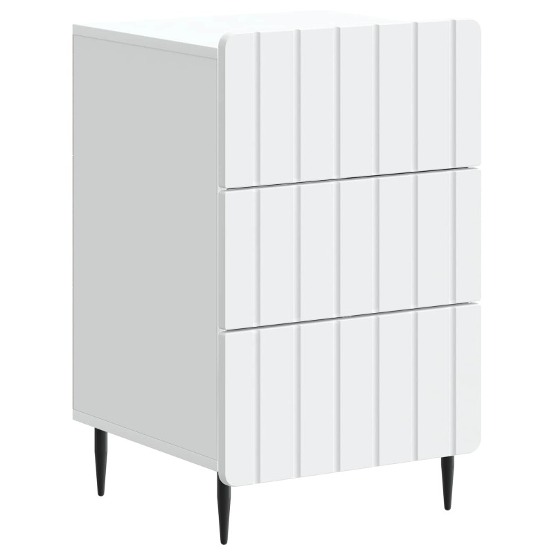 vidaXL Κομοδίνο με συρτάρι Λευκό 43x 41 x 68 εκ Επεξεργασμένο Ξύλο