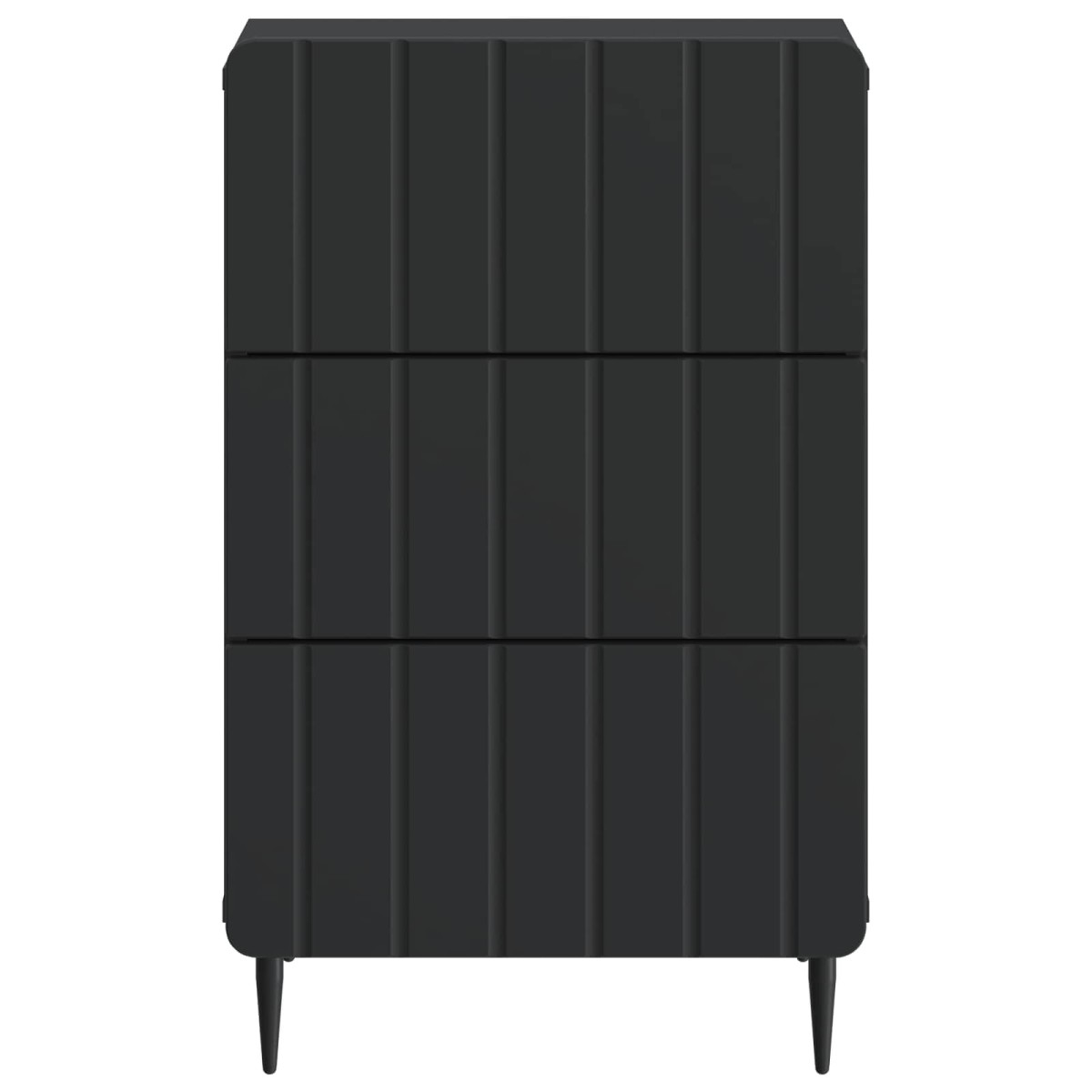 vidaXL Κομοδίνο με συρτάρι Μαύρο 43x 41 x 68 εκ Επεξεργασμένο Ξύλο