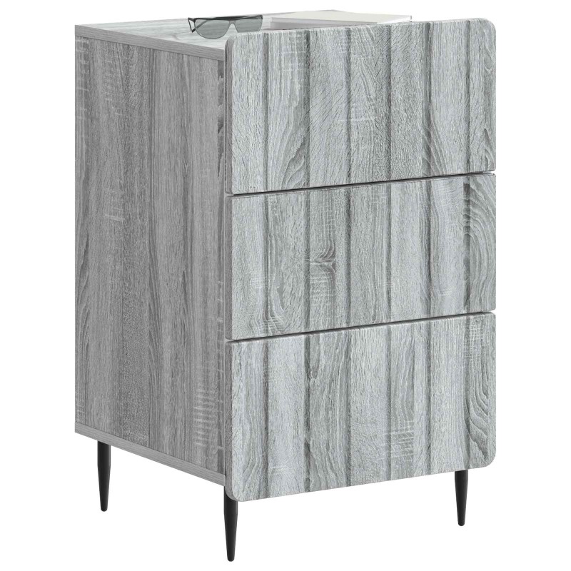vidaXL Κομοδίνο Γκρι Sonoma 43x 41 x 68 εκ Επεξεργασμένο Ξύλο