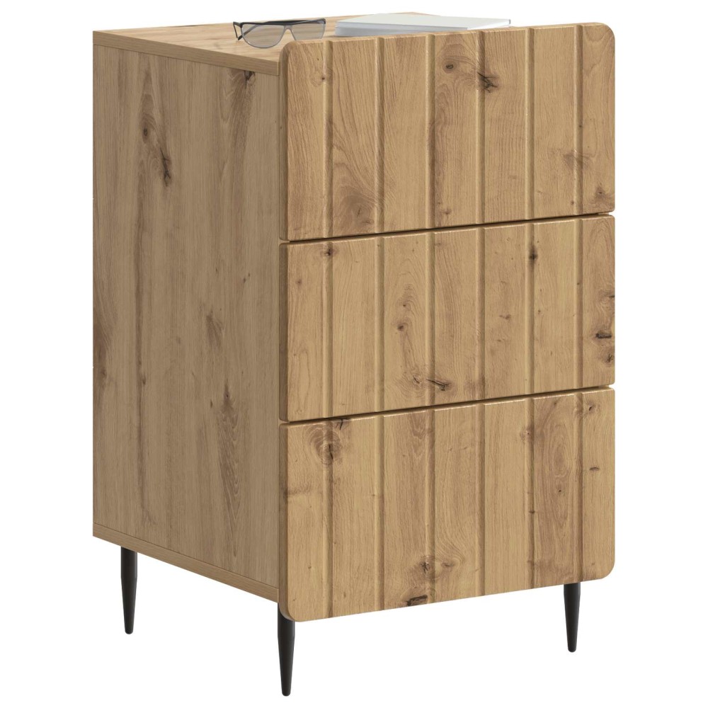 vidaXL Κομοδίνο Artisan Δρυς 43x 41 x 68 εκ Επεξεργασμένο Ξύλο