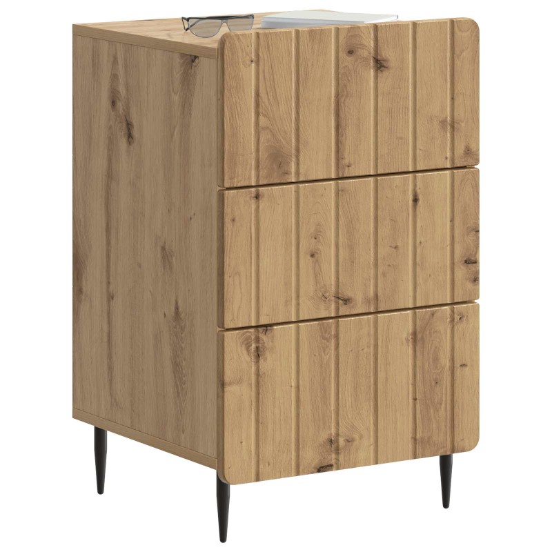 vidaXL Κομοδίνο Artisan Δρυς 43x 41 x 68 εκ Επεξεργασμένο Ξύλο