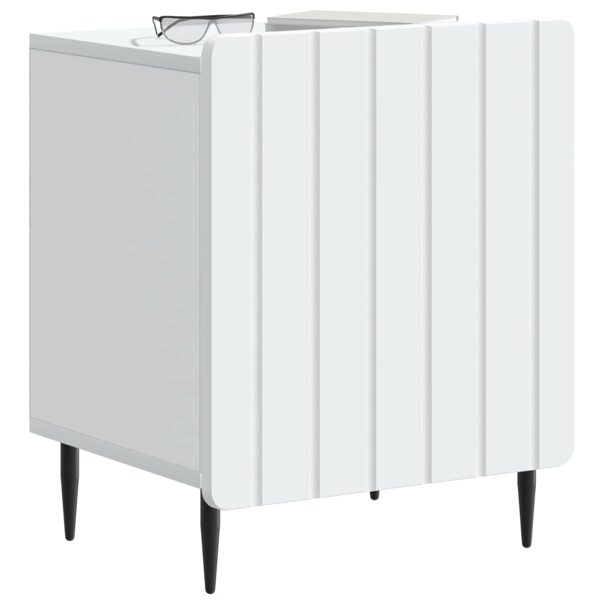 vidaXL Κομοδίνο Λευκό 43 x 34,5 x 52 εκ Επεξεργασμένο Ξύλο
