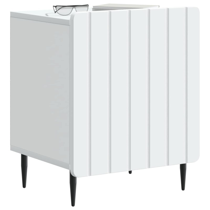 vidaXL Κομοδίνο 2 τεμ. Λευκό 43 x 34,5 x 52 εκ Επεξεργασμένο Ξύλο