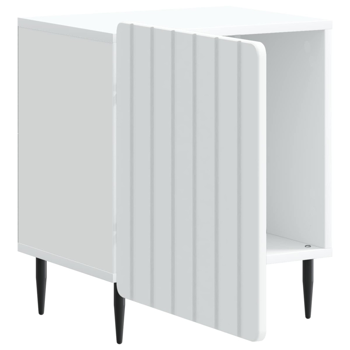 vidaXL Κομοδίνο 2 τεμ. Λευκό 43 x 34,5 x 52 εκ Επεξεργασμένο Ξύλο