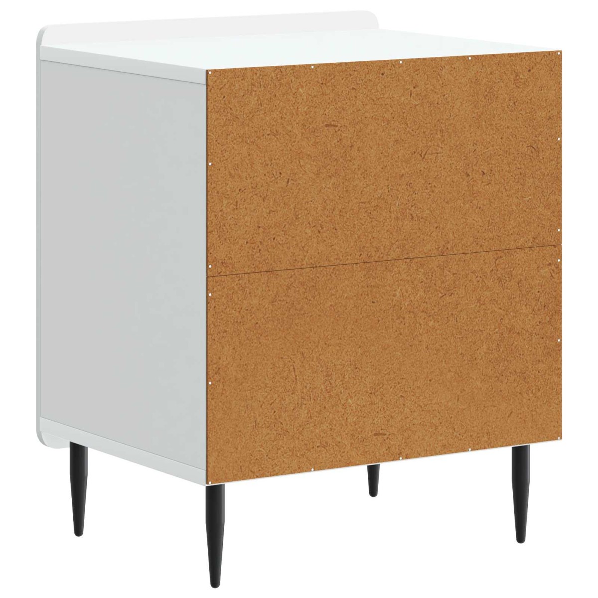 vidaXL Κομοδίνο 2 τεμ. Λευκό 43 x 34,5 x 52 εκ Επεξεργασμένο Ξύλο