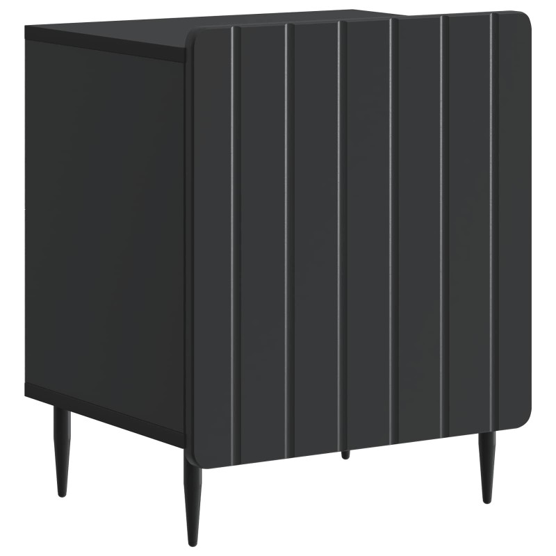 vidaXL Κομοδίνο Μαύρο 43 x 34,5 x 52 εκ Επεξεργασμένο Ξύλο